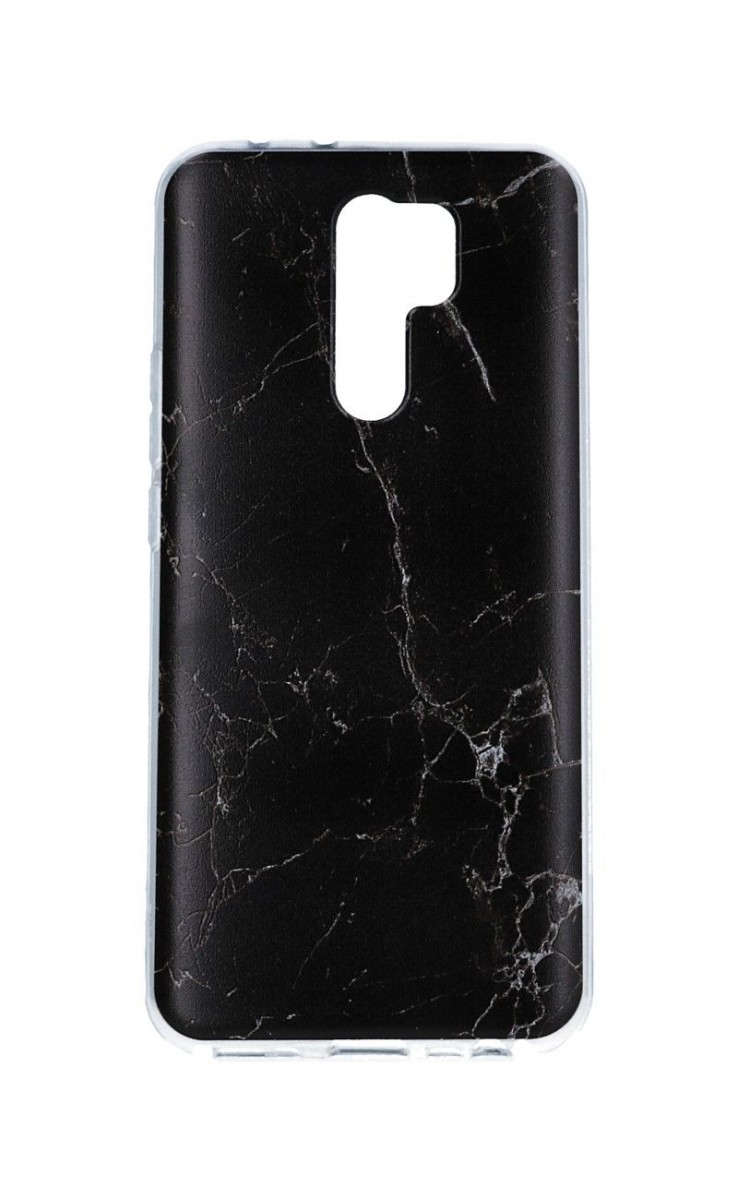 Levně Kryt STYLE TopQ Xiaomi Redmi 9 Mramor černý 85936 (pouzdro neboli obal na mobil Xiaomi Redmi 9)