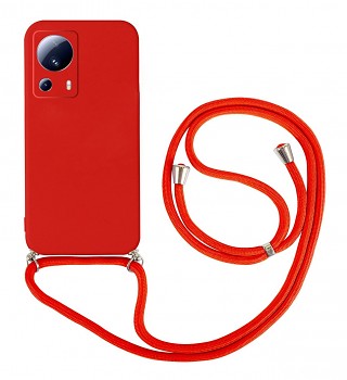 Zadní kryt na Xiaomi 13 Lite červený se šňůrkou