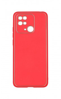 Zadní pevný kryt Leather na Xiaomi Redmi 10C červený