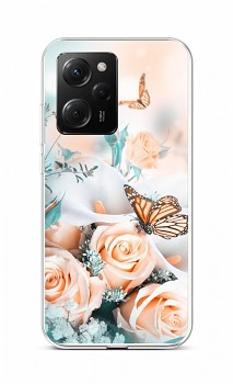 Zadní kryt na Xiaomi Poco X5 Pro 5G Růže s motýlem