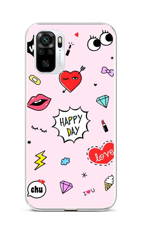 Levně Kryt TopQ Xiaomi Redmi Note 10S Happy Day 85966 (pouzdro neboli obal na mobil Xiaomi Redmi Note 10S)