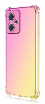 Zadní kryt na Xiaomi Poco X5 Pro 5G Shock duhový růžovo-žlutý
