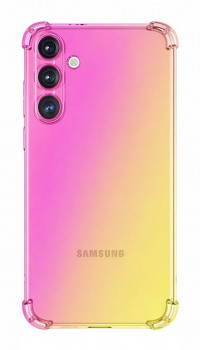 Zadní kryt na Samsung A37 5G Shock duhový růžovo-žlutý