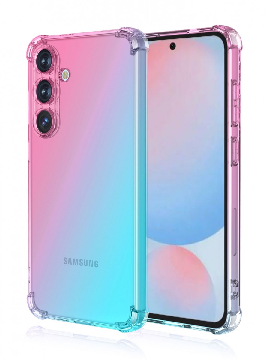 Zadní kryt na Samsung A37 5G Shock duhový mentolovo-růžový