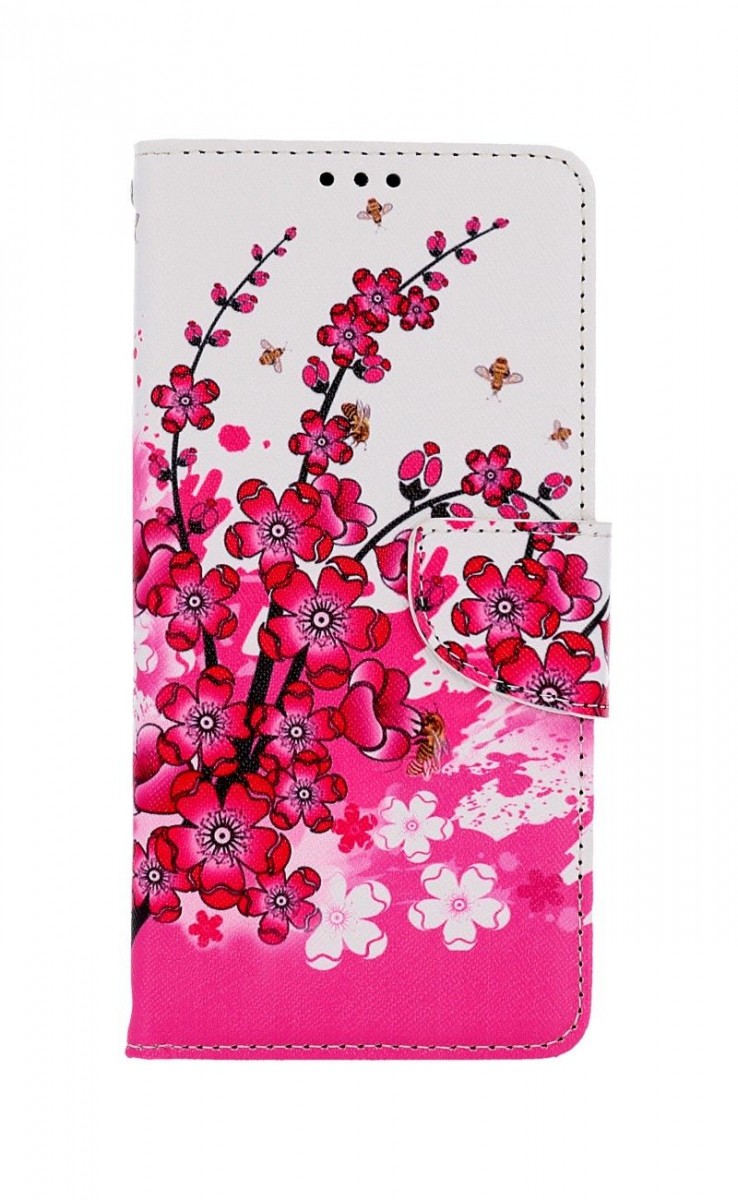 Levně Pouzdro TopQ Xiaomi Redmi A1 knížkové Kytičky textil 86016 (kryt neboli obal na mobil Xiaomi Redmi A1)