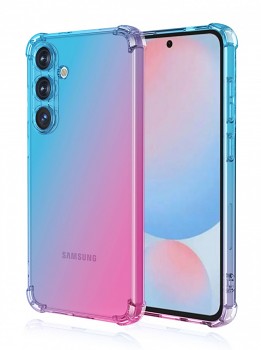Zadní kryt na Samsung A37 5G Shock duhový modro-růžový