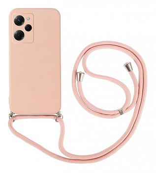 Zadní kryt na Xiaomi Poco X5 Pro 5G růžový se šňůrkou