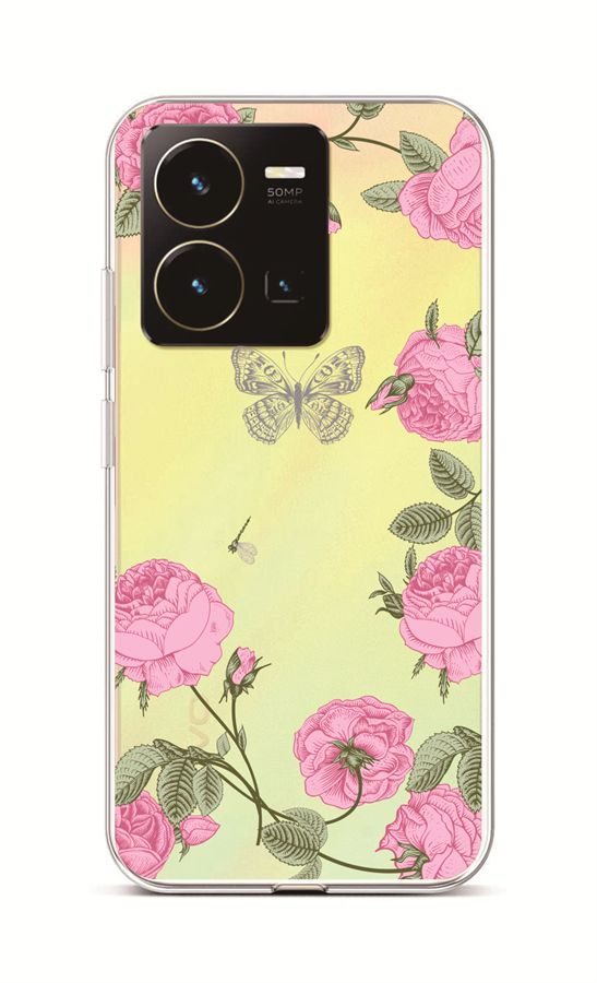 Levně Kryt TopQ Vivo Y35 Pivoňky 86048 (pouzdro neboli obal na mobil Vivo Y35)