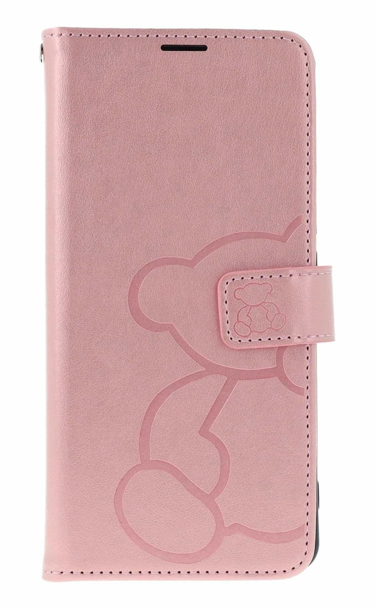 Knížkové pouzdro Mezzo na Xiaomi Redmi Note 14 Medvídek růžový