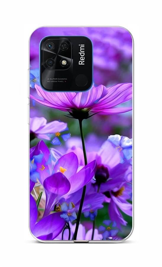 Zadní kryt na Xiaomi Redmi 10C Rozkvetlé květy