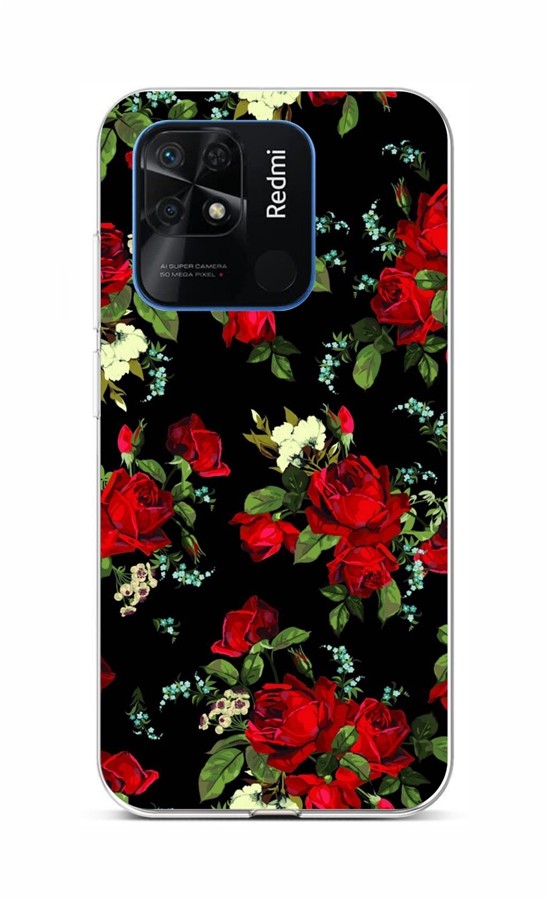 Levně Kryt TopQ Xiaomi Redmi 10C Květy růží 76054 (pouzdro neboli obal na mobil Xiaomi Redmi 10C)