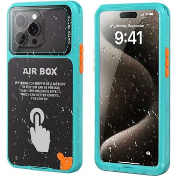 ShellBox AirBox Vodotěsný IP68 (6.7 palce) iPhone 12-16 Pro Max 15+ 16+ Modrá ROZBALENO