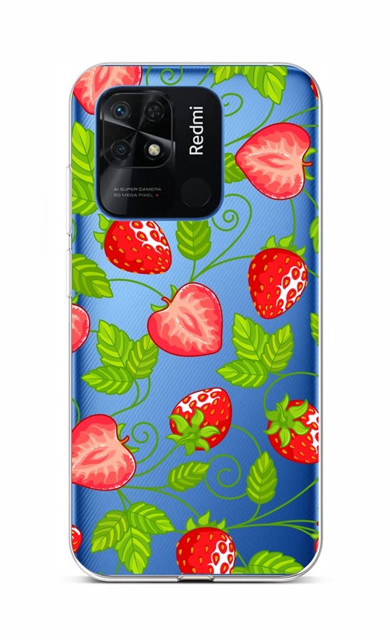 Zadní kryt na Xiaomi Redmi 10C Strawberries