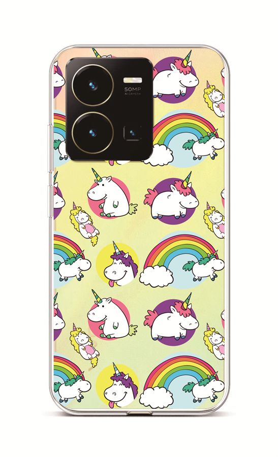 Levně Kryt TopQ Vivo Y35 Chunky Unicorns 86071 (pouzdro neboli obal na mobil Vivo Y35)