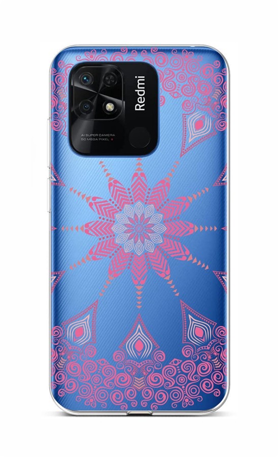 Levně Kryt TopQ Xiaomi Redmi 10C Pink Mandala 76075 (pouzdro neboli obal na mobil Xiaomi Redmi 10C)