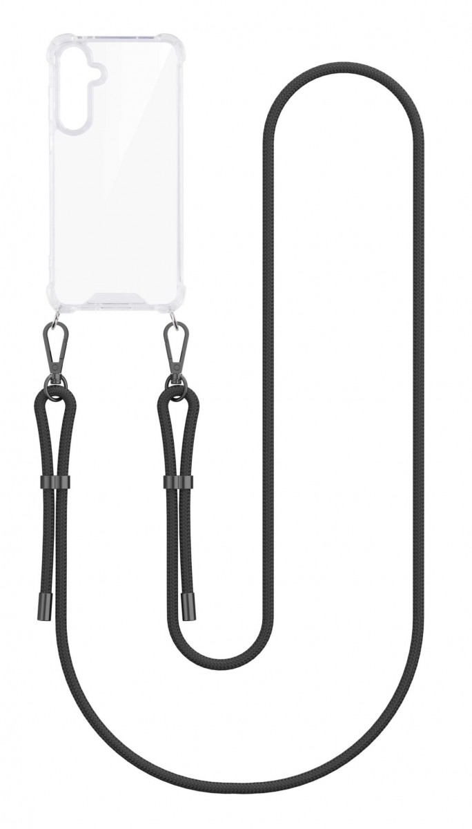 Levně Kryt TopQ Armor Samsung A16 s černou šňůrkou průhledný 136076 (pouzdro neboli obal na mobil Samsung A16)