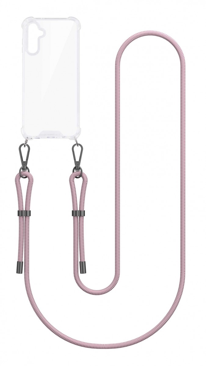 Levně Kryt TopQ Armor Samsung A16 s růžovou šňůrkou průhledný 136078 (pouzdro neboli obal na mobil Samsung A16)