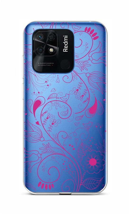 Levně Kryt TopQ Xiaomi Redmi 10C Pink Ornament 76111 (pouzdro neboli obal na mobil Xiaomi Redmi 10C)