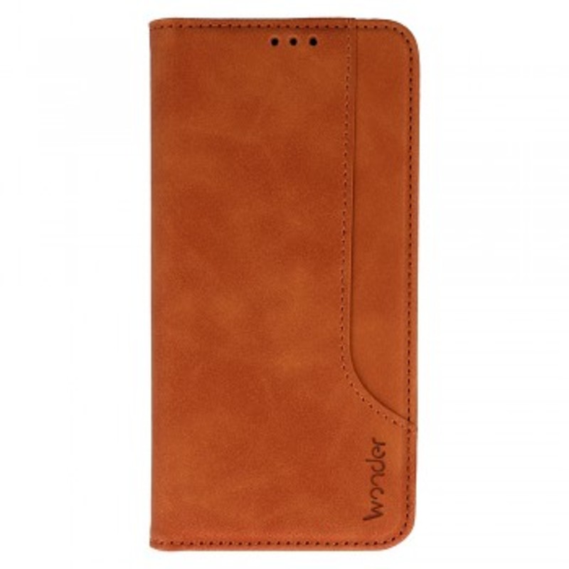 Levně Knížkové pouzdro Wonder Prime pro Xiaomi Redmi Note 13 Pro 4G brown