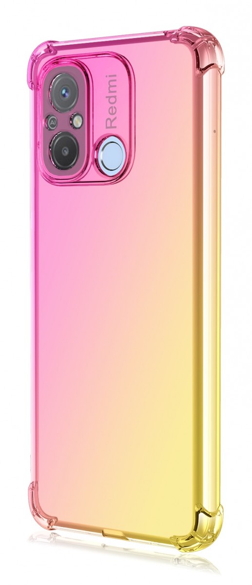 Levně Kryt TopQ Xiaomi Redmi 12C Shock duhový růžovo-žlutý 96123 (pouzdro neboli obal na mobil Xiaomi Redmi 12C)