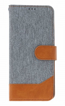 Knížkové pouzdro Jeans na Xiaomi Redmi Note 14 šedé