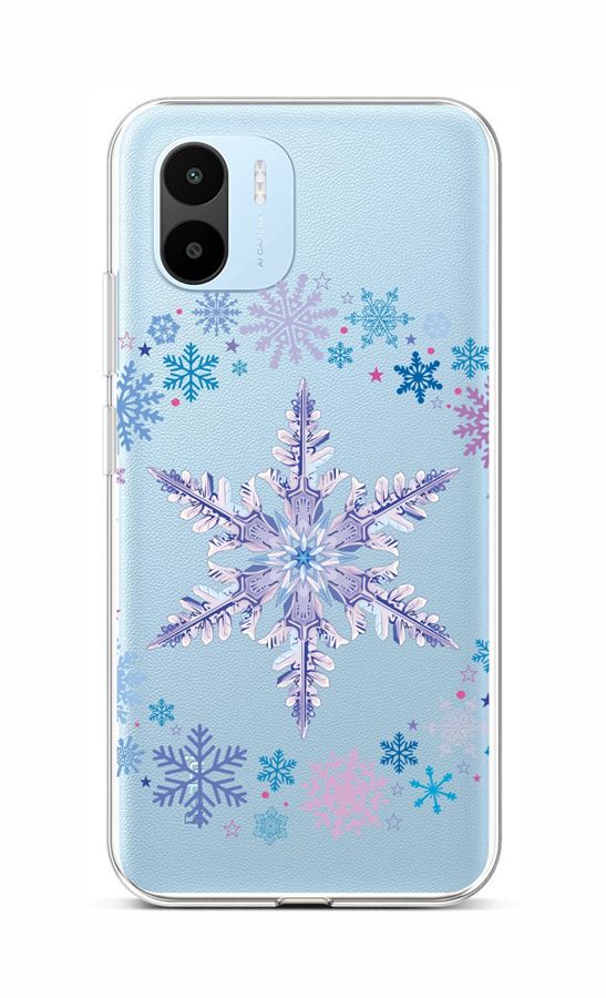 Levně Kryt TopQ Xiaomi Redmi A1 Snowflake 86129 (pouzdro neboli obal na mobil Xiaomi Redmi A1)