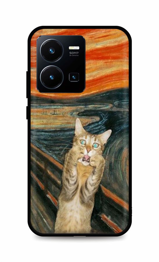 Levně Kryt TopQ Vivo Y35 Scared Cat 86138 (pouzdro neboli obal na mobil Vivo Y35)