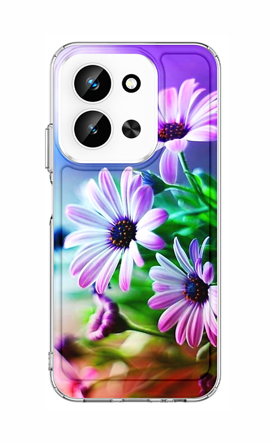 Levně Kryt TopQ Image Xiaomi Redmi 15C pevný Fialové květy 166146 (pouzdro neboli obal na mobil Xiaomi Redmi 15C)