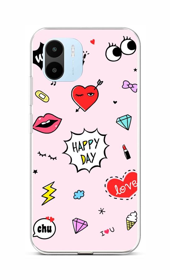 Levně Kryt TopQ Xiaomi Redmi A1 Happy Day 86155 (pouzdro neboli obal na mobil Xiaomi Redmi A1)
