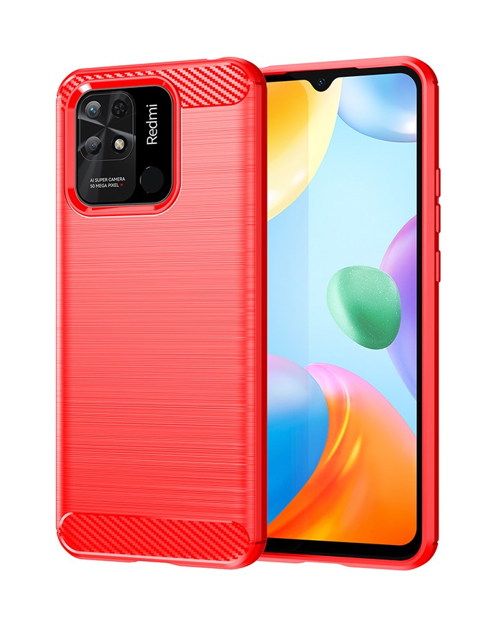 Levně Kryt TopQ Xiaomi Redmi 10C červený 76190 (pouzdro neboli obal na mobil Xiaomi Redmi 10C)