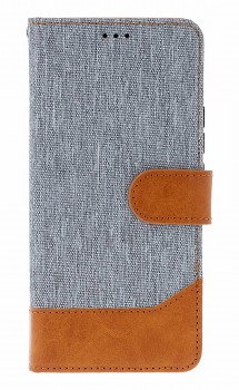 Knížkové pouzdro Jeans na Xiaomi Redmi Note 14 Pro+ 5G šedé