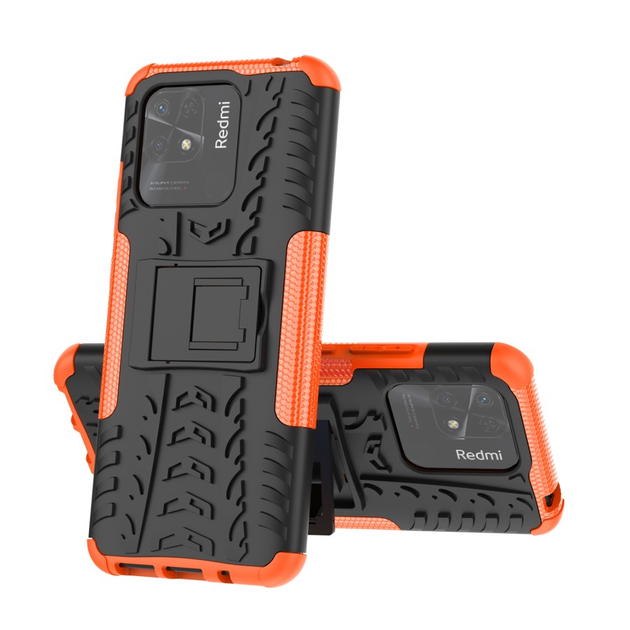 Ultra odolný zadní kryt na Xiaomi Redmi 10C oranžový