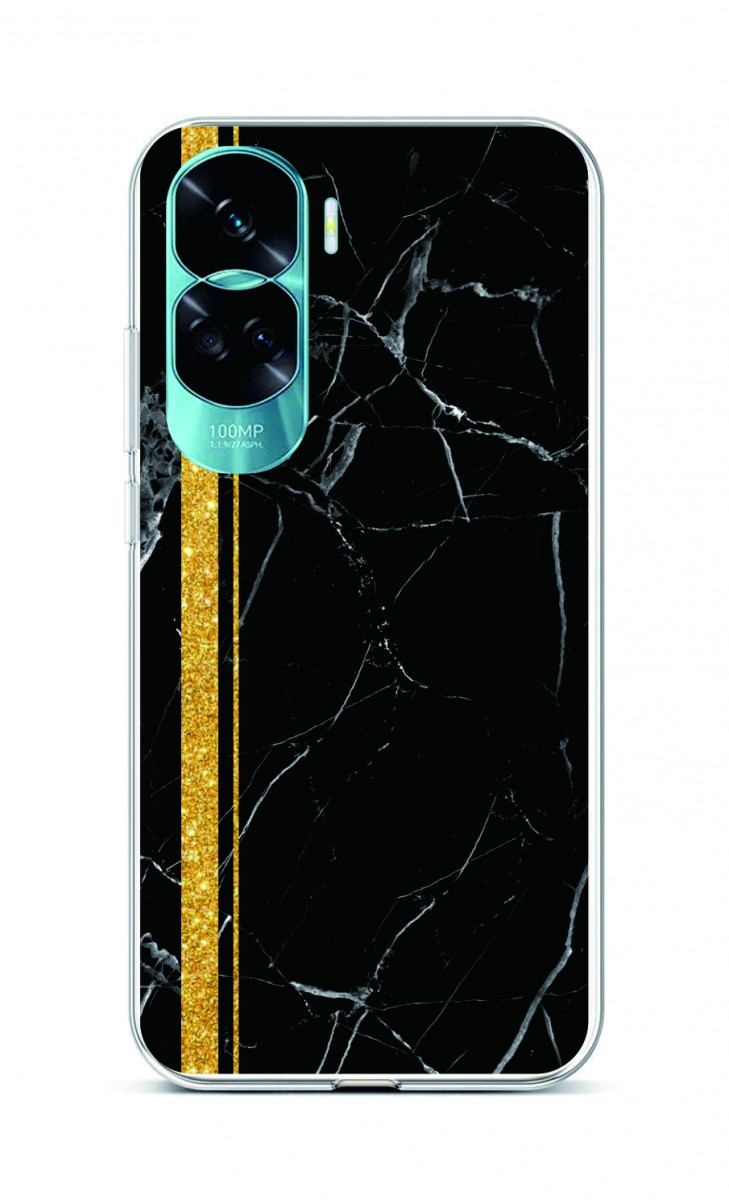 Zadní kryt STYLE na Honor 90 Lite 5G Mramor černo-zlatý