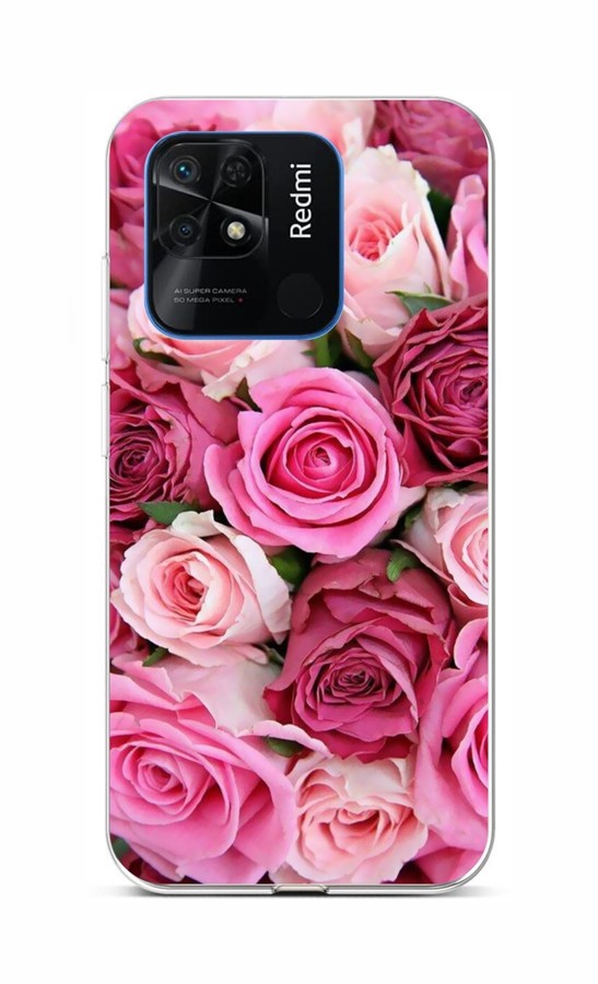 Zadní kryt na Xiaomi Redmi 10C Růžové růžičky