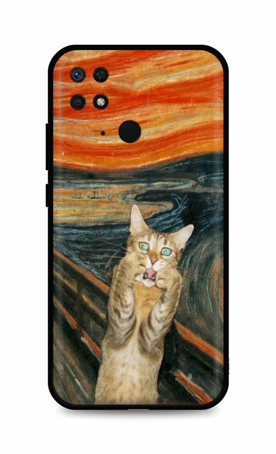 Levně Kryt TopQ Xiaomi Redmi 10C Scared Cat 76219 (pouzdro neboli obal na mobil Xiaomi Redmi 10C)