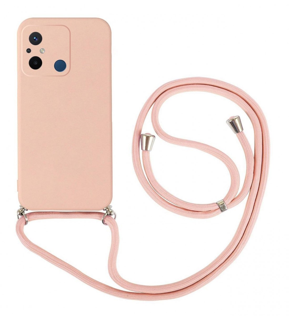 Zadní kryt na Xiaomi Redmi 12C růžový se šňůrkou