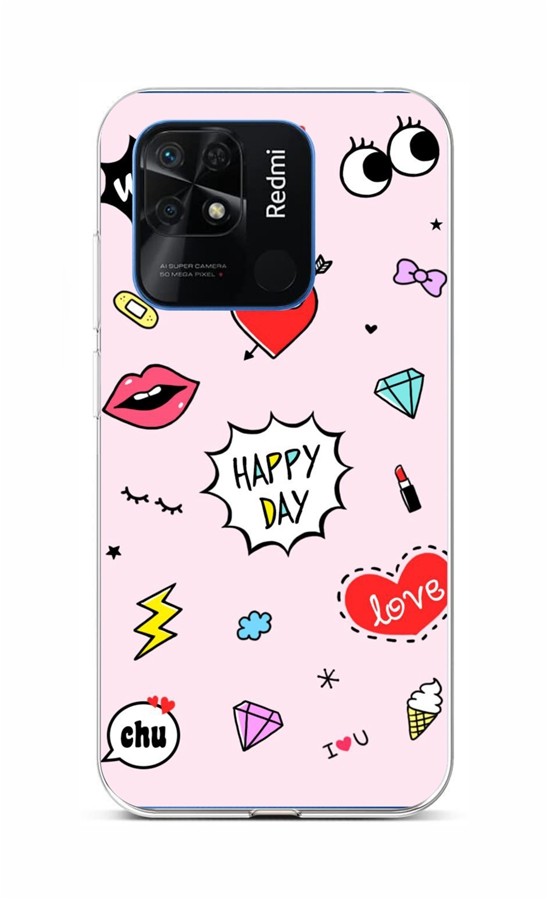 Levně Kryt TopQ Xiaomi Redmi 10C Happy Day 76228 (pouzdro neboli obal na mobil Xiaomi Redmi 10C)