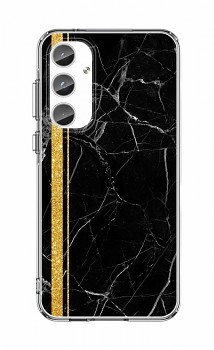 Zadní pevný kryt STYLE na Samsung A55 Mramor černo-zlatý