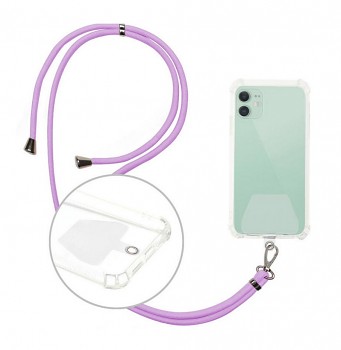 Univerzální šňůrka Elegant na mobilní telefon světle fialová