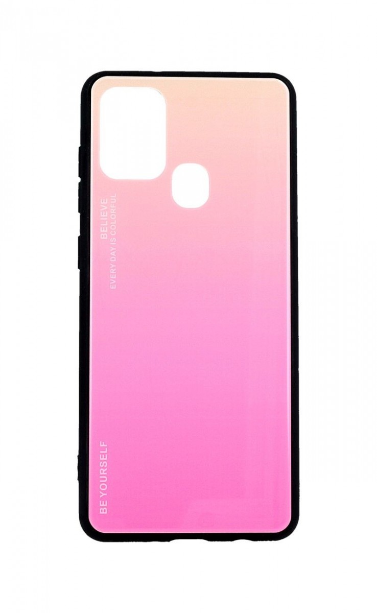 Zadní pevný kryt LUXURY na Samsung A21s duhový meruňkový