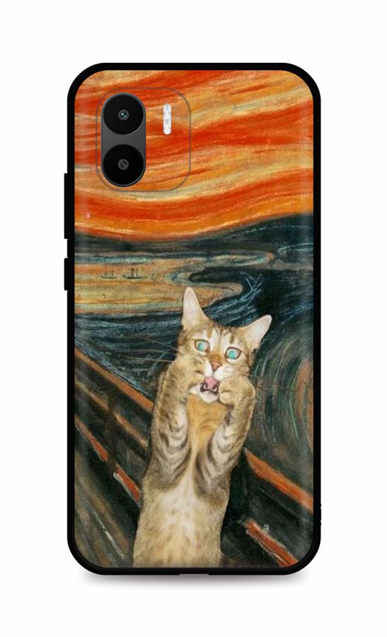 Levně Kryt TopQ Xiaomi Redmi A1 Scared Cat 86271 (pouzdro neboli obal na mobil Xiaomi Redmi A1)