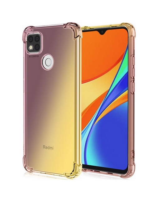 Levně Kryt TopQ Xiaomi Redmi 10A Shock duhový purpurovo-žlutý 86286 (pouzdro neboli obal na mobil Xiaomi Redmi 10A)