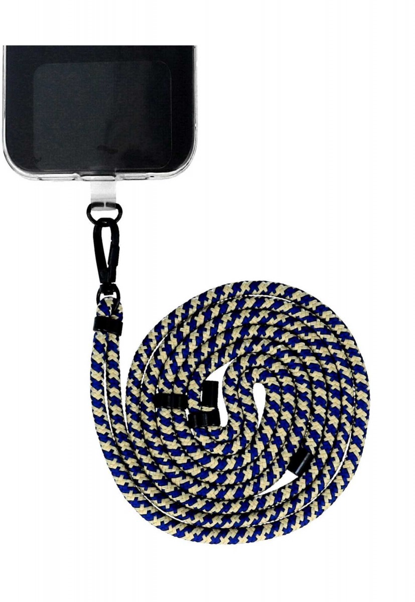 Levně Šňůrka TopQ Pattern na mobil zlato-modrá 6 mm 126335