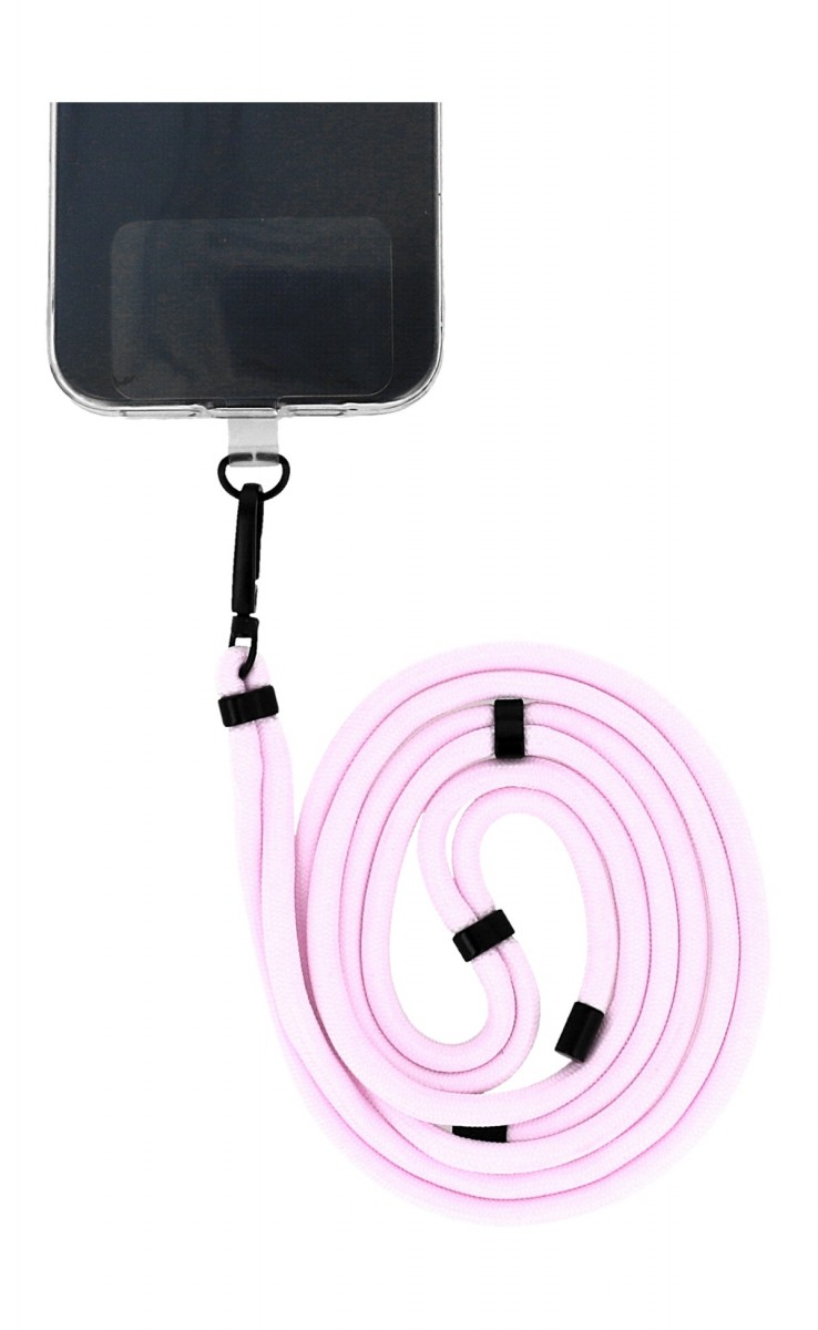 Levně Šňůrka TopQ na mobil růžovo-fialová 6 mm 126341