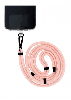 Univerzální šňůrka na mobil lososová 6 mm