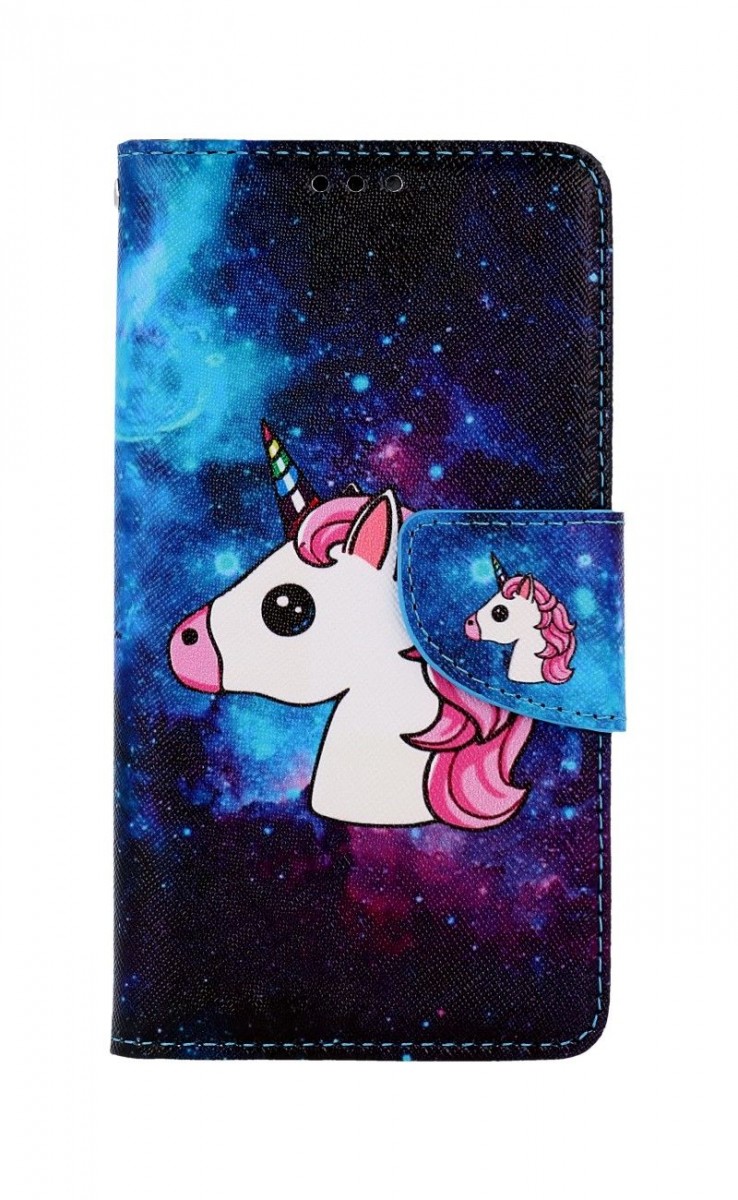 Levně Pouzdro TopQ iPhone 13 knížkové Space Unicorn 66356 (kryt neboli obal na mobil iPhone 13)