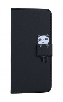 Knížkové pouzdro na Xiaomi Redmi Note 12 černé s pandou
