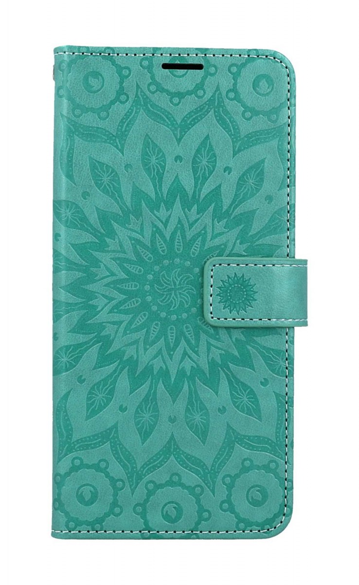 Pouzdro MEZZO Xiaomi Redmi Note 13 knížkové Mandala zelená 126376