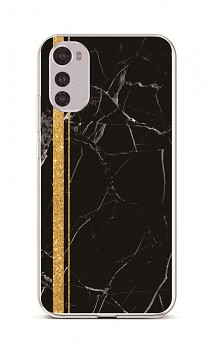 Zadní kryt STYLE na Motorola Moto E32s Mramor černo-zlatý