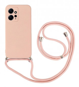 Zadní kryt na Xiaomi Redmi Note 12 růžový se šňůrkou